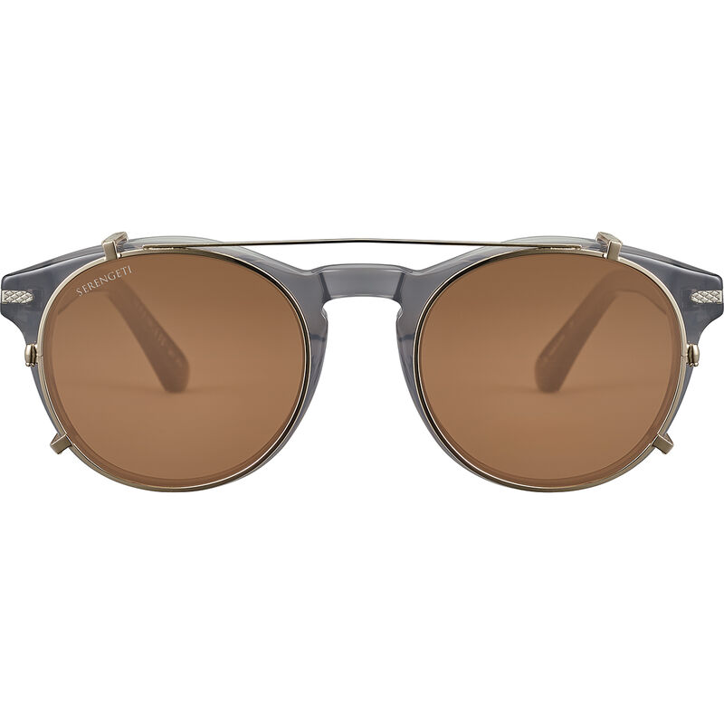 CLIP ON LOREN S, Shiny White Gold-Mineral Polarized Drivers Gradient Cat 2 to 3 B4, hi-res image number null